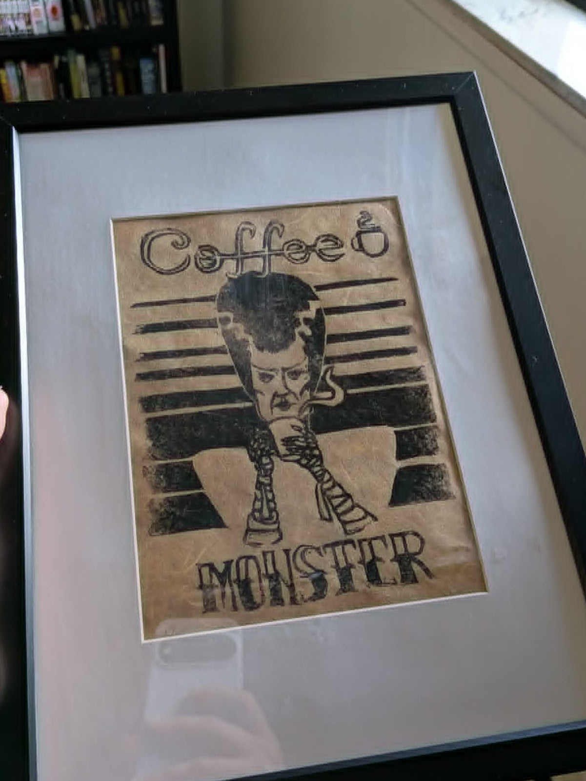 Large Frame Linograph Print