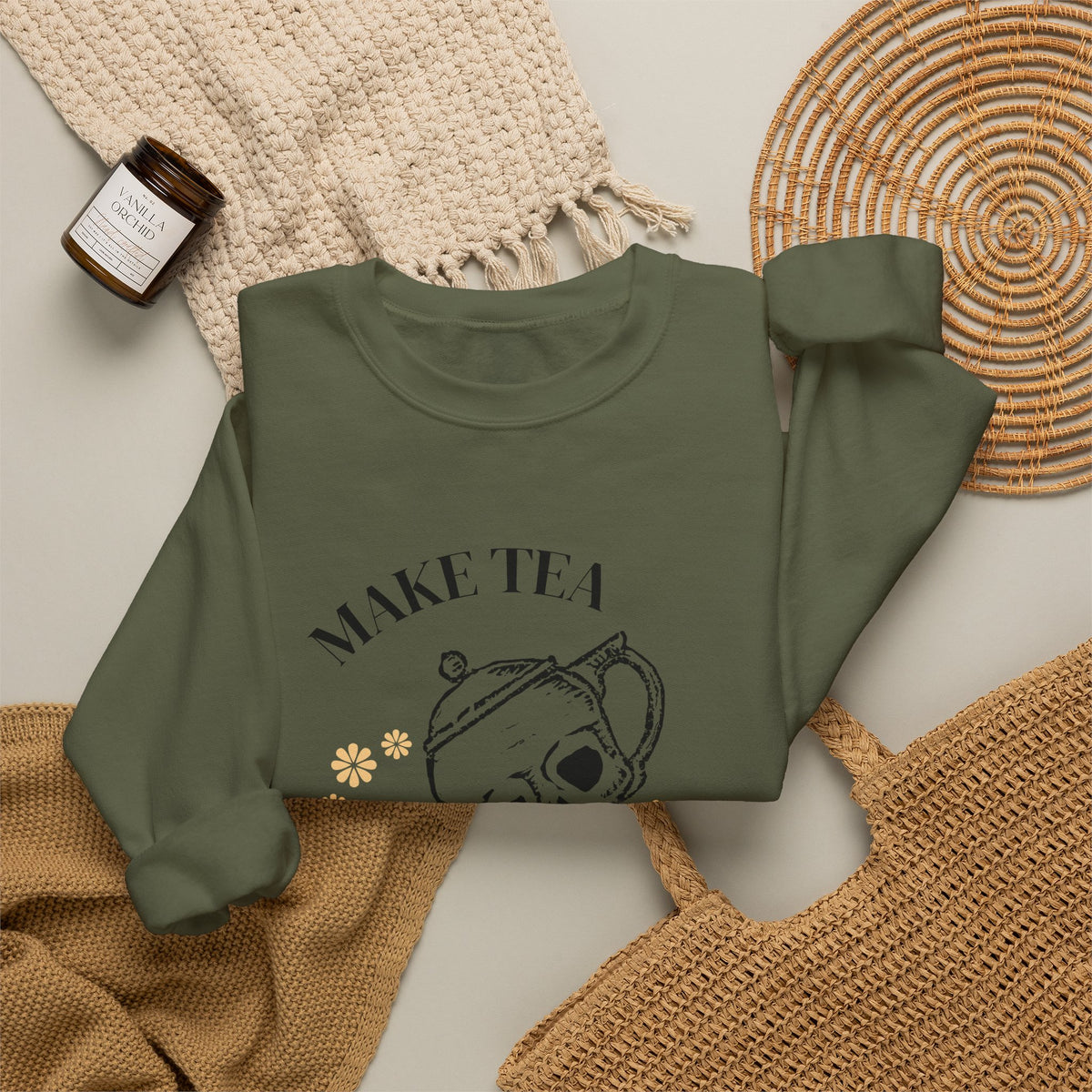 Make Tea Not War Crewneck Sweatshirt