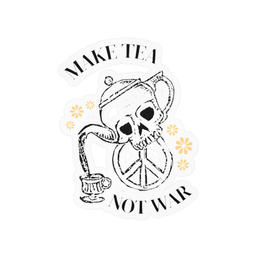 Make Tea Not War Kiss-Cut Vinyl Decals