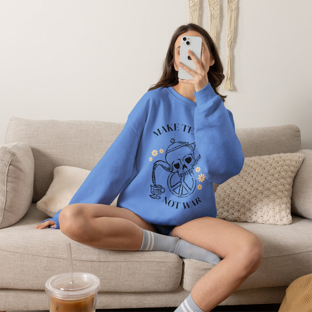 Make Tea Not War Crewneck Sweatshirt