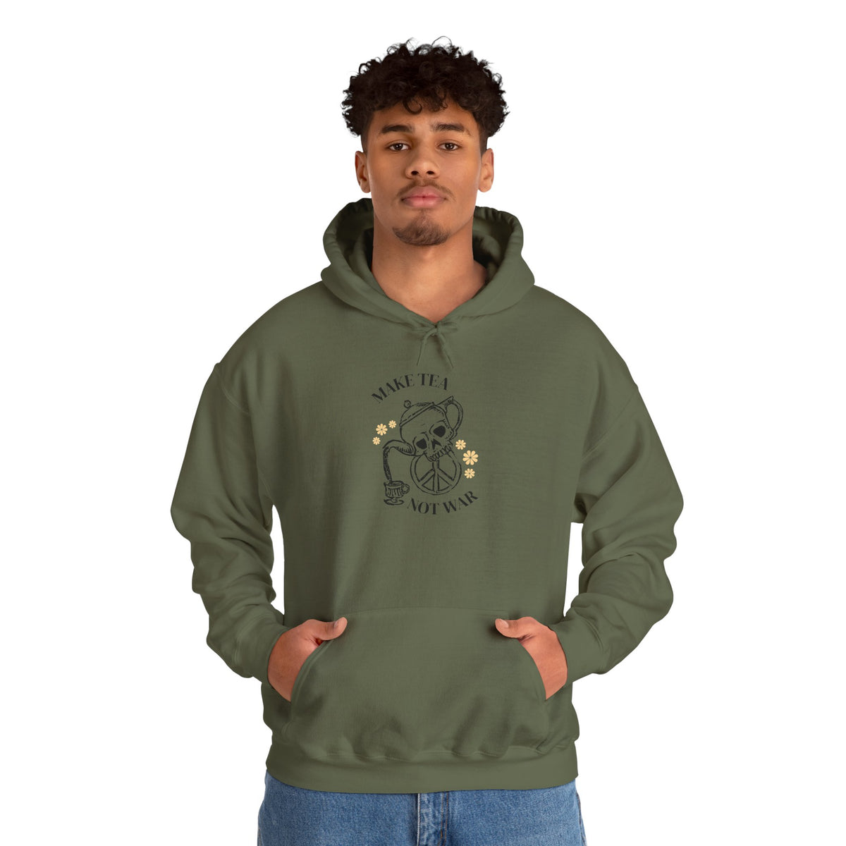 Make Tea Not War Hooded Sweatshirt
