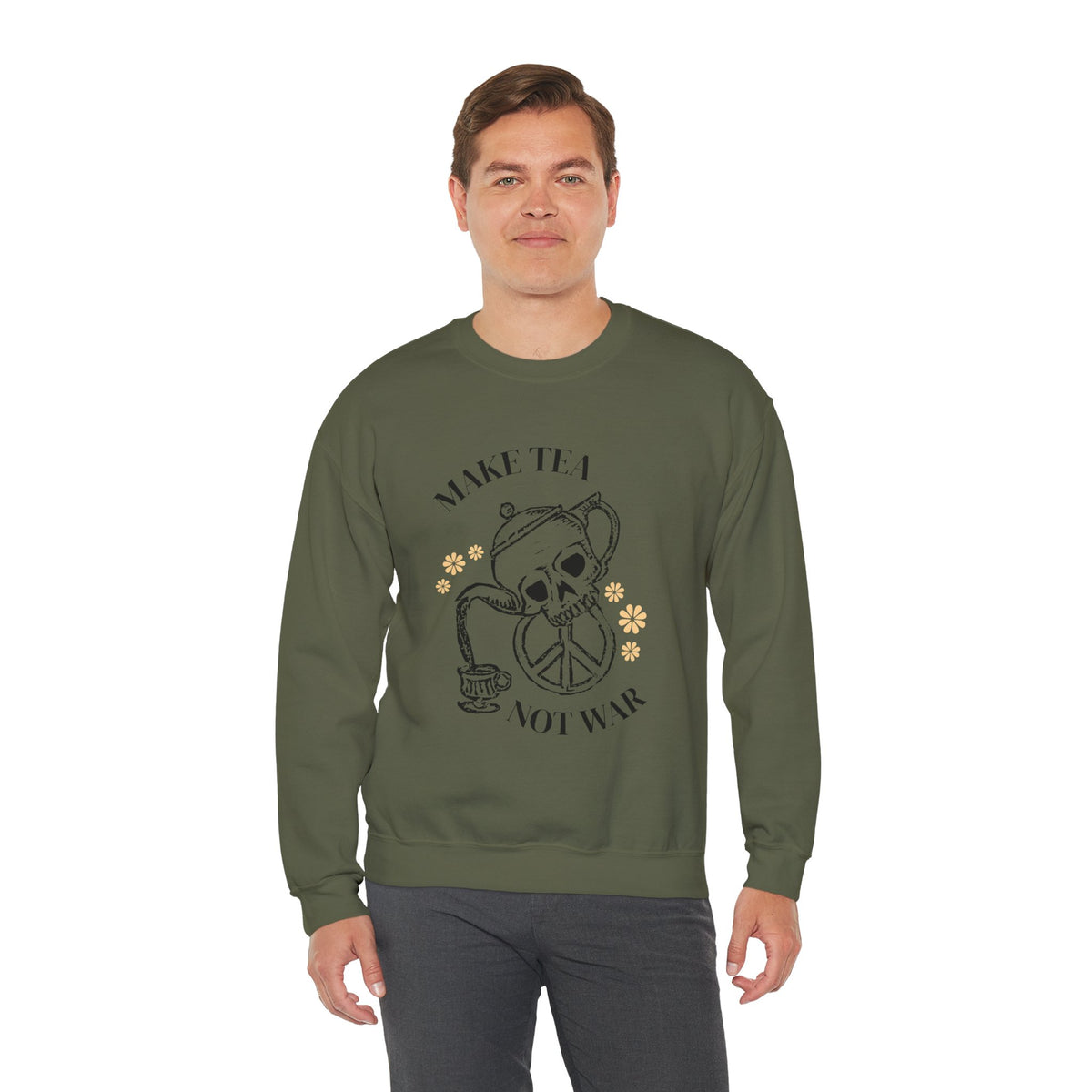 Make Tea Not War Crewneck Sweatshirt