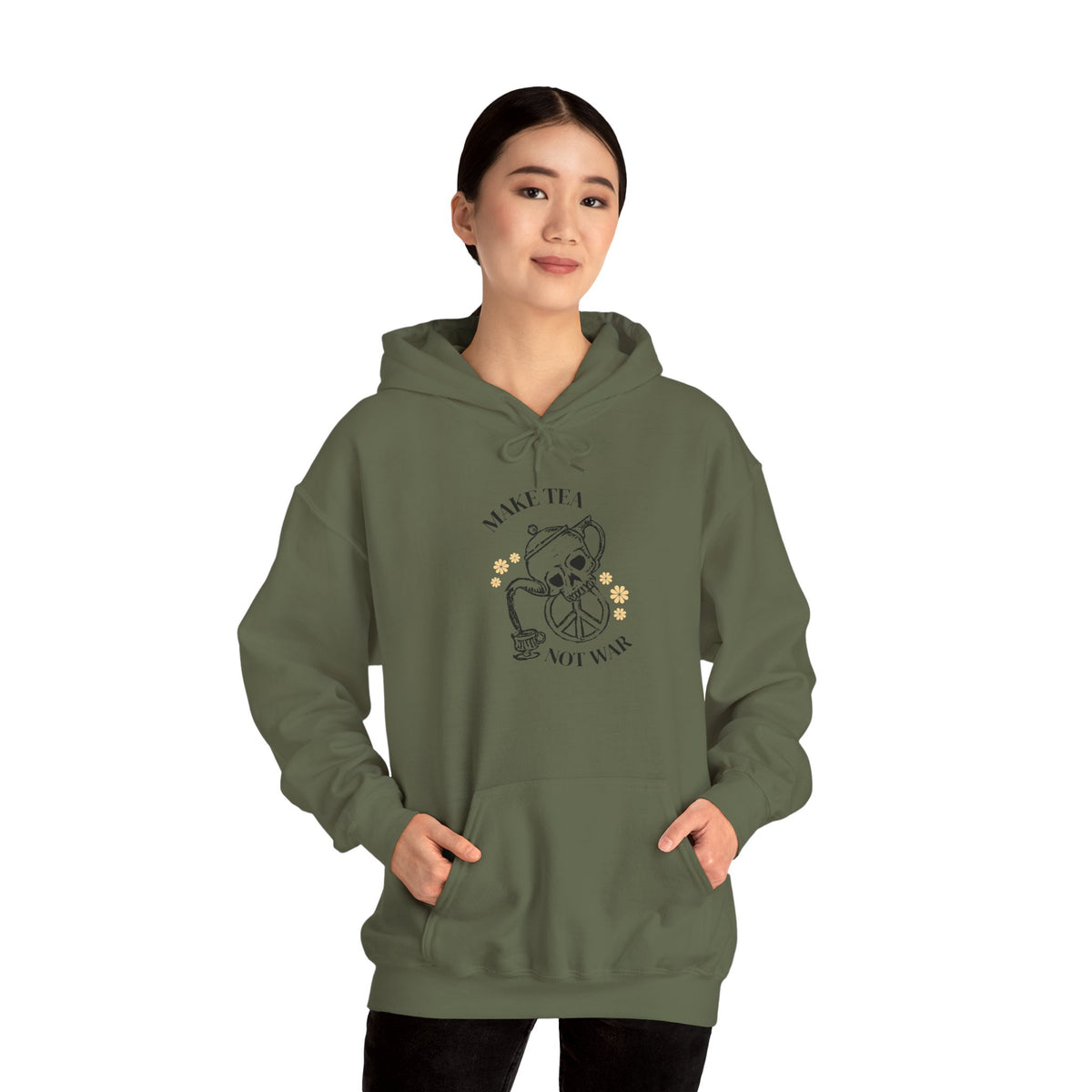 Make Tea Not War Hooded Sweatshirt