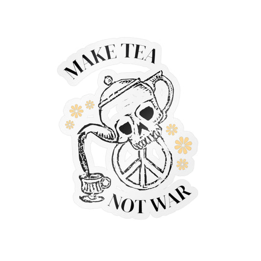 Make Tea Not War Kiss-Cut Vinyl Decals