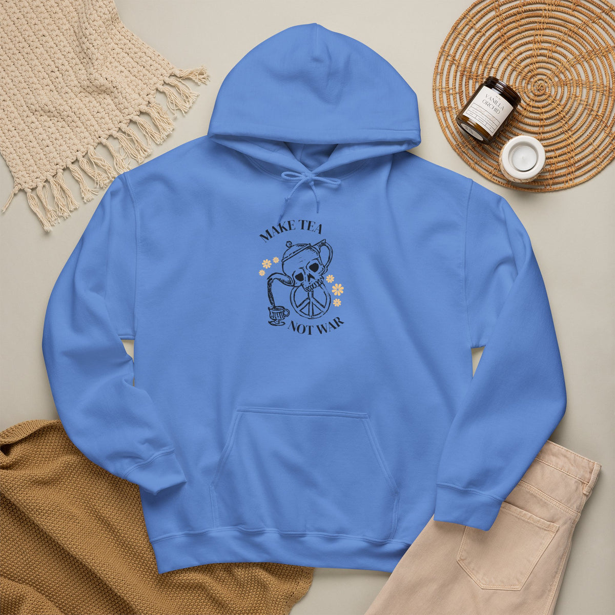Make Tea Not War Hooded Sweatshirt