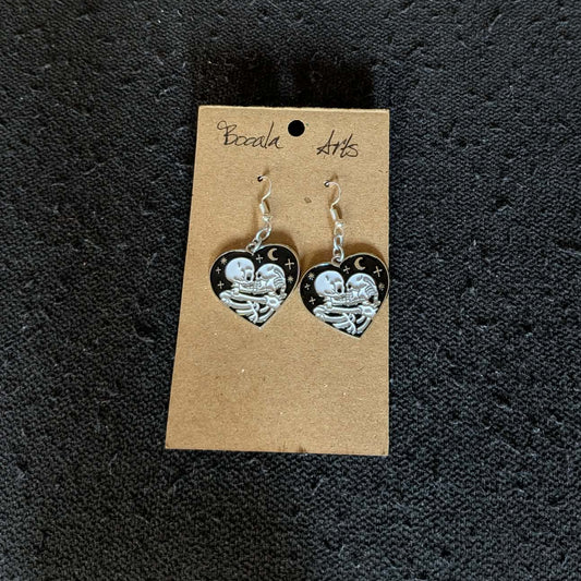 Kissing Skeleton Earrings