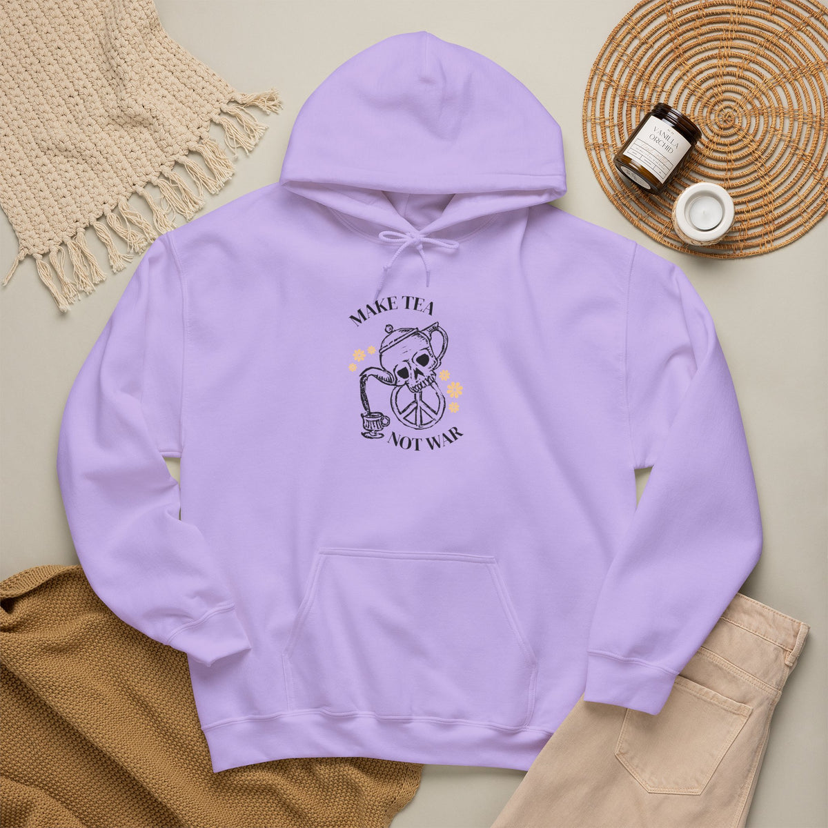 Make Tea Not War Hooded Sweatshirt