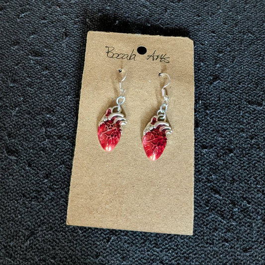 Realistic Heart Earrings