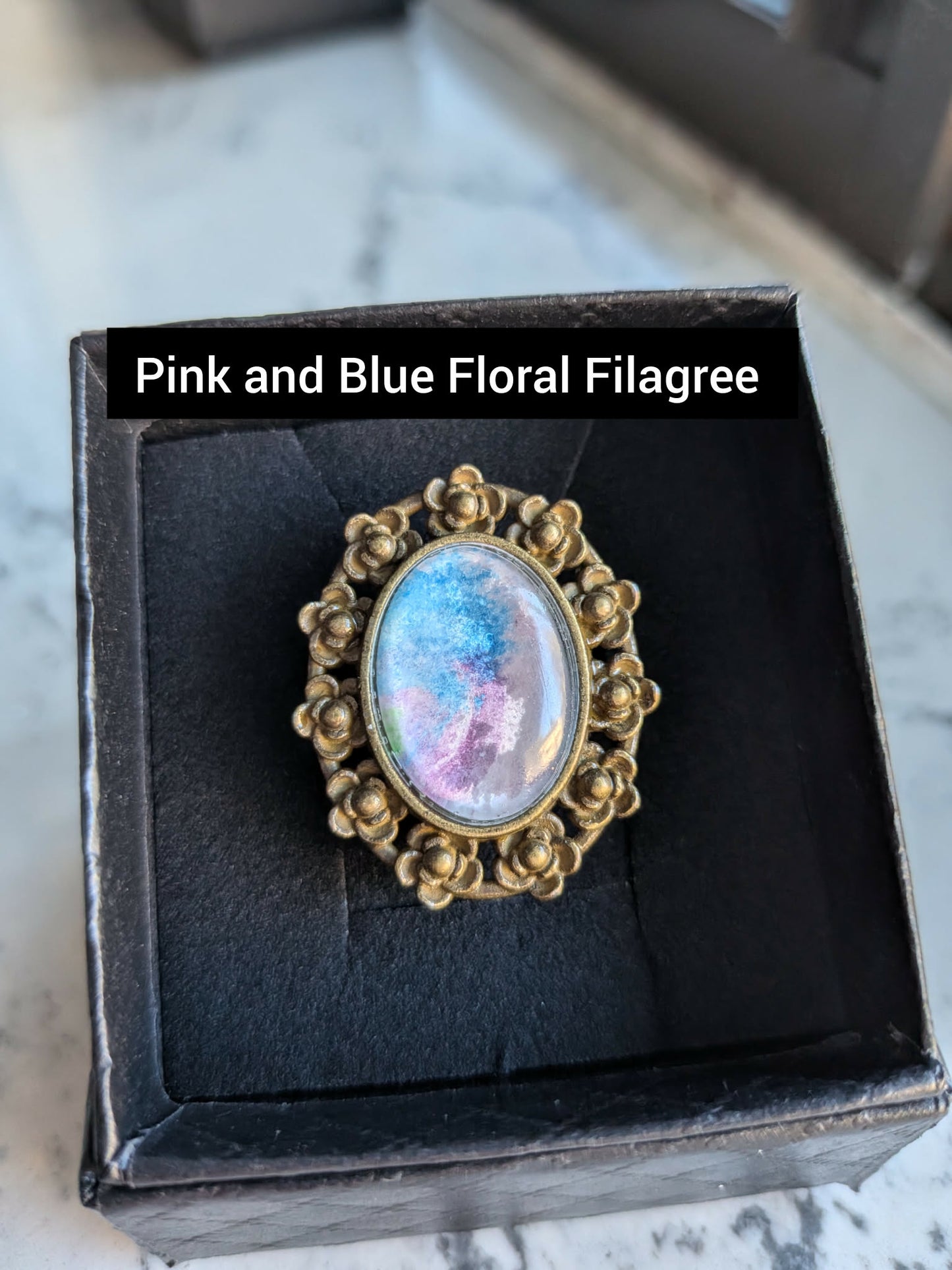 Watercolor Adjustable Rings