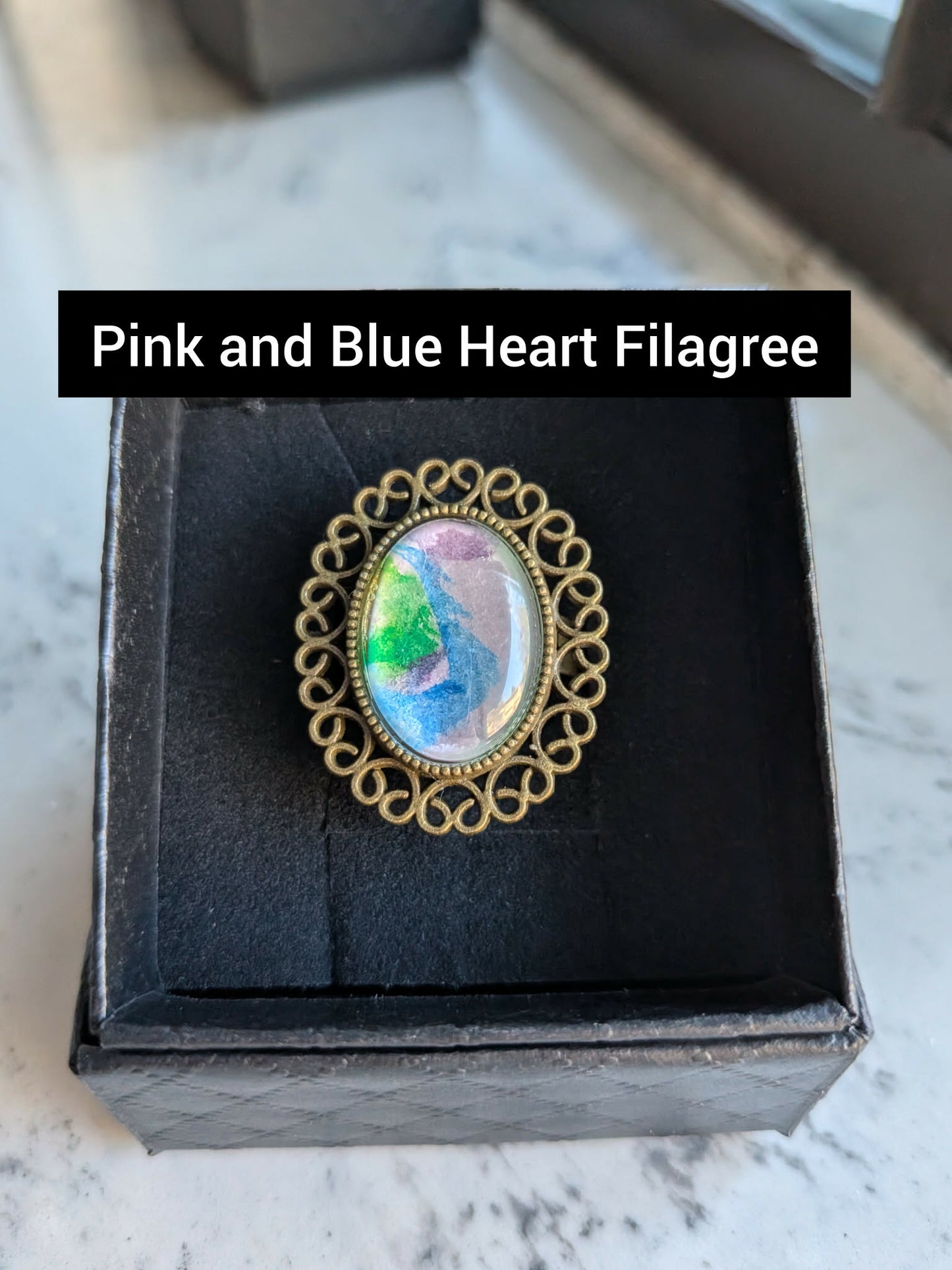 Watercolor Adjustable Rings
