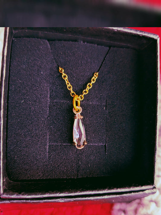 Tear Drop Mini Gem Necklace