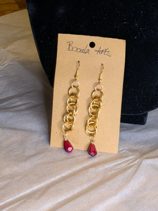 Pomegranate Helix Earrings