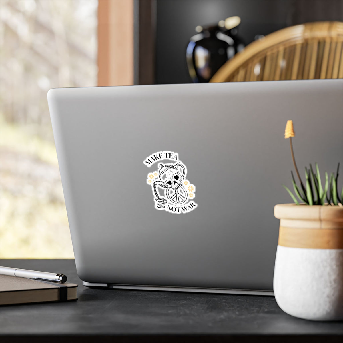 Make Tea Not War Kiss-Cut Vinyl Decals