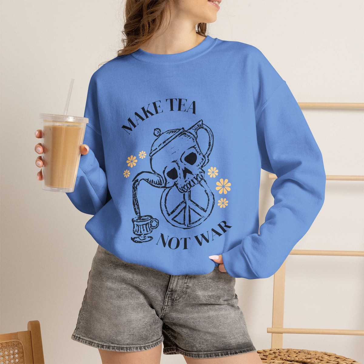 Make Tea Not War Crewneck Sweatshirt