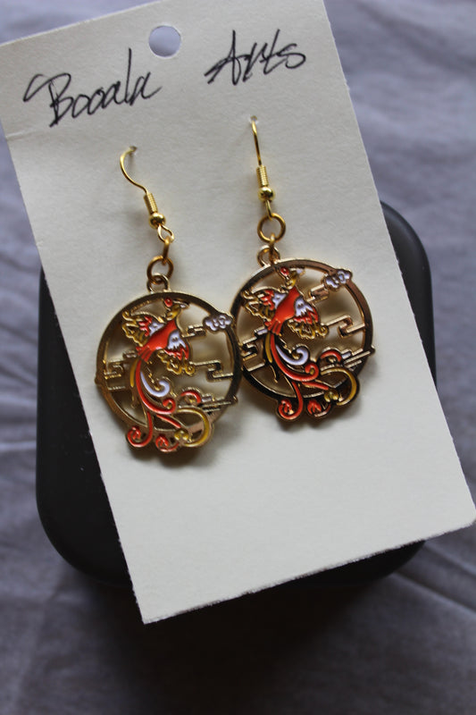 Traditional Animal Painting Style Earrings