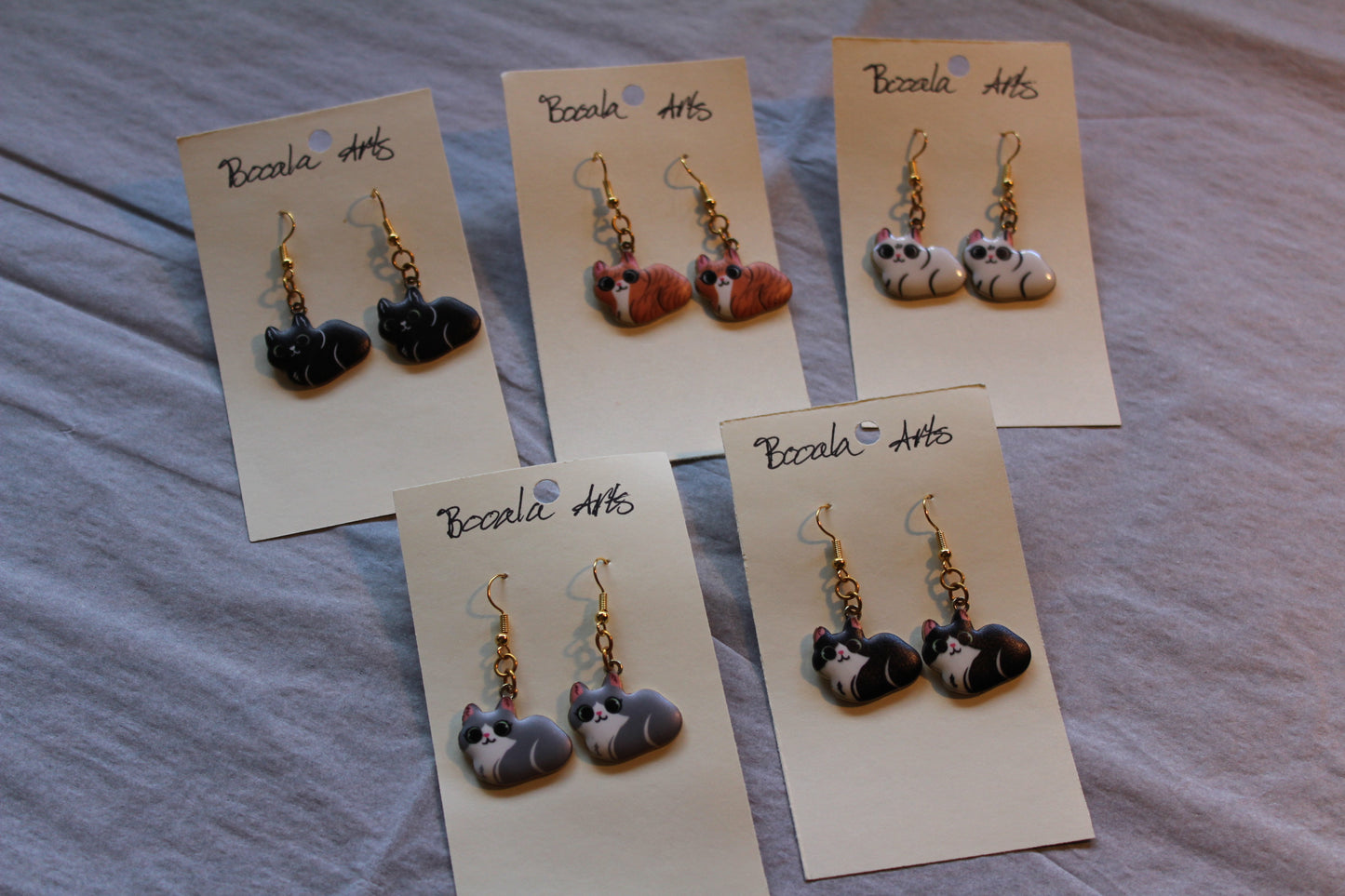 Cat Loaf Charm Earrings