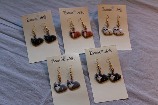 Cat Loaf Charm Earrings