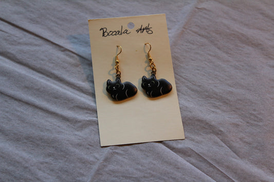 Cat Loaf Charm Earrings