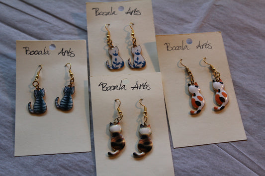 Seated Cat Earrings