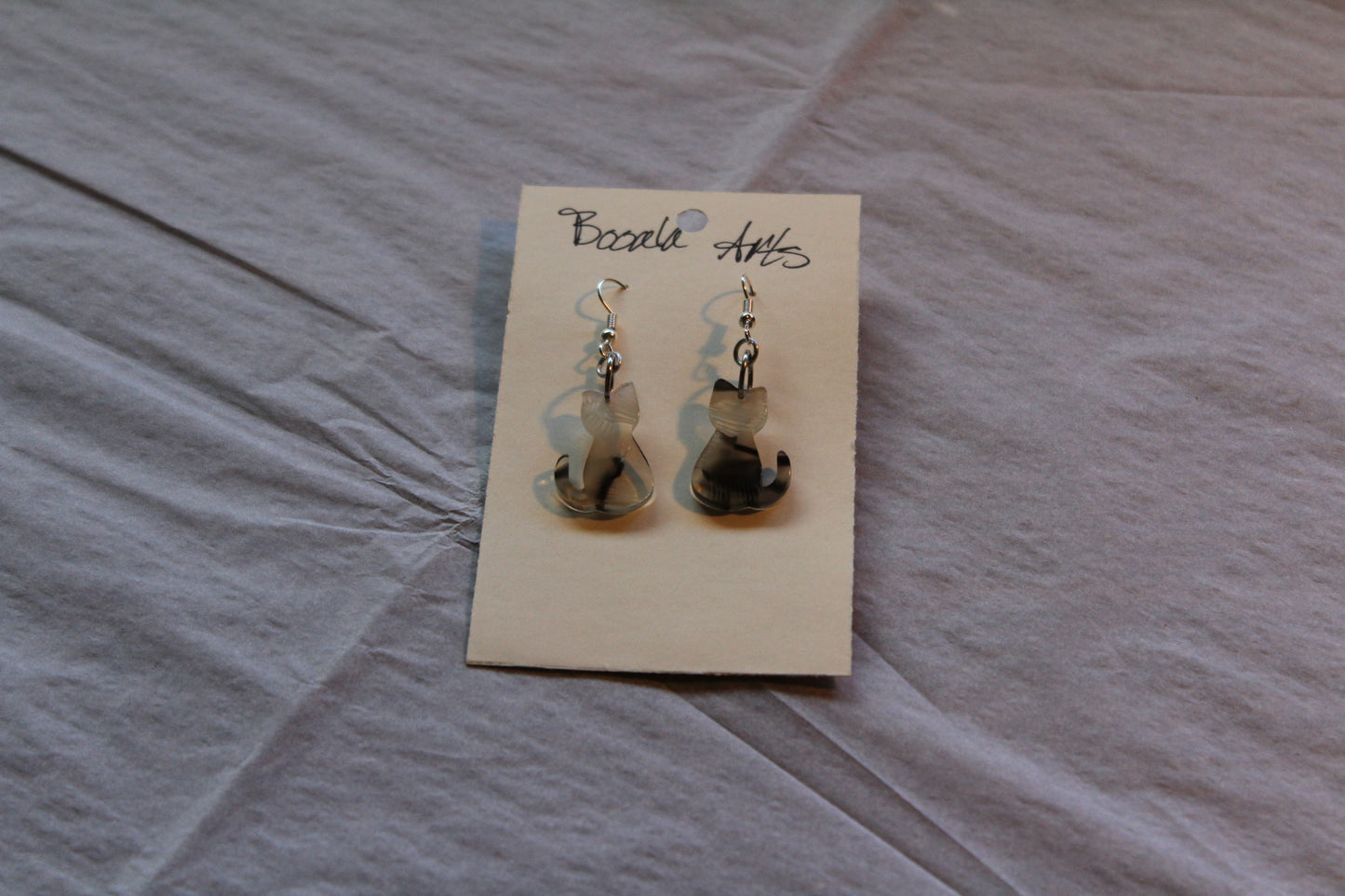 Gemstone Cat Earrings