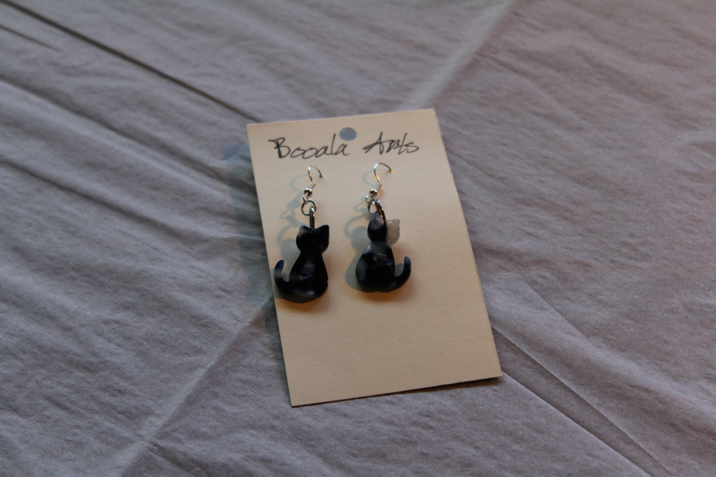 Gemstone Cat Earrings