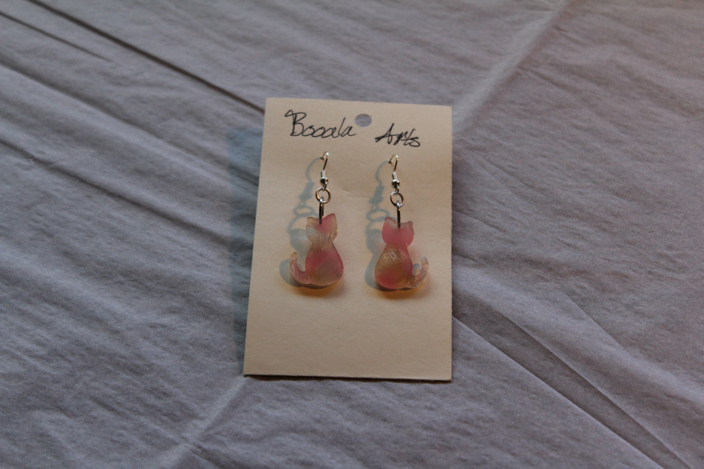 Gemstone Cat Earrings