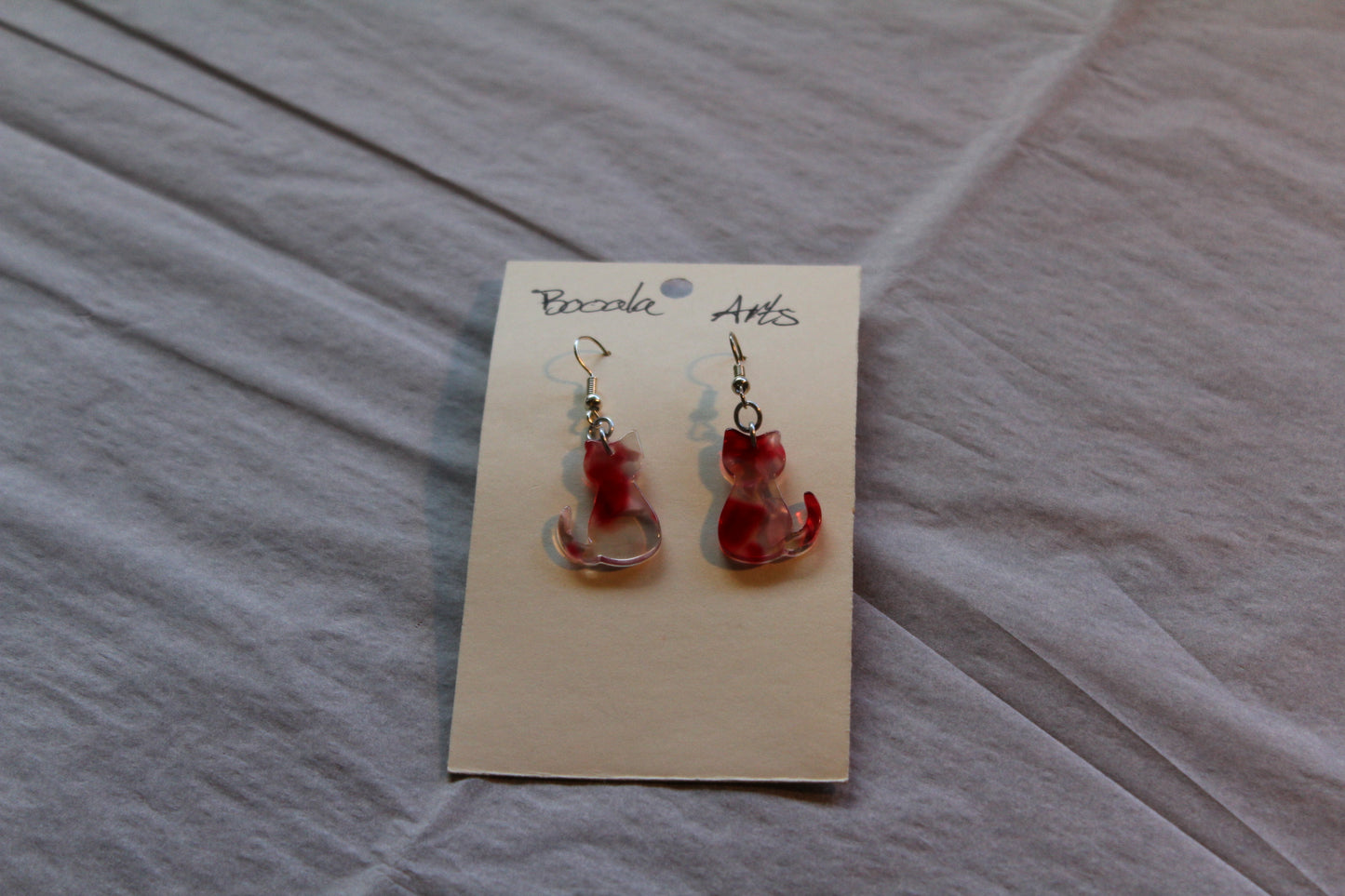 Gemstone Cat Earrings