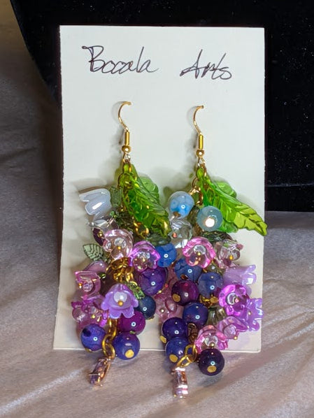 Grape Style Dangle Drop Earrings