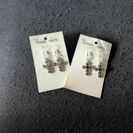 Regal Cross Earrings