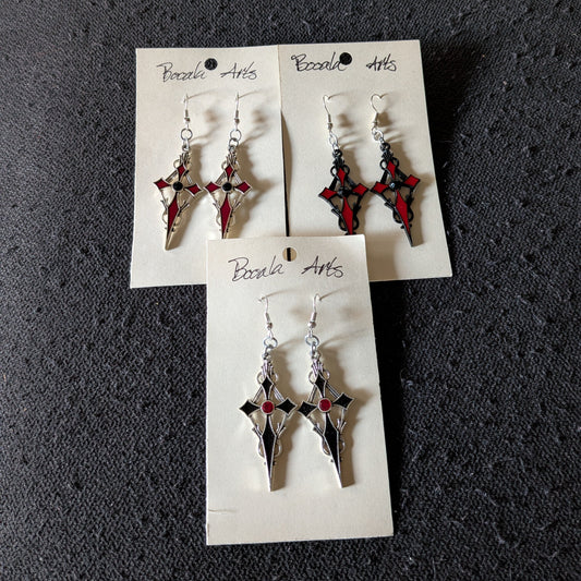 Gothic Cross Earrings