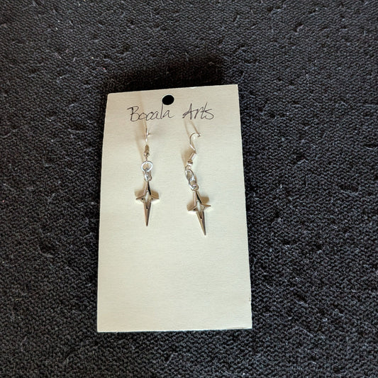 Mini Silver Star Earrings