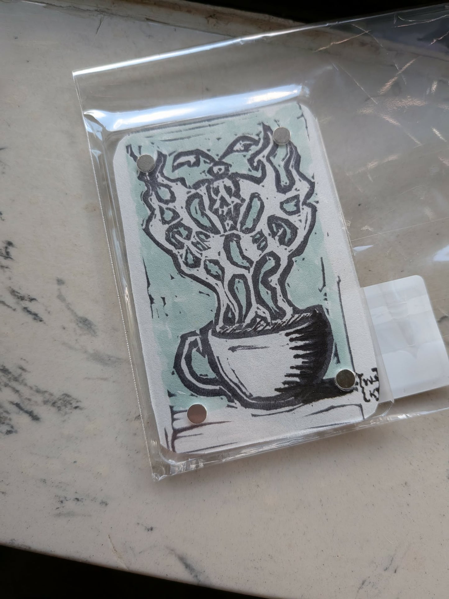Clip Magnets Linograph Prints